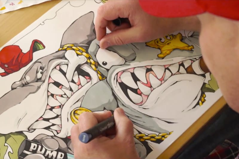 CHEO Brings to Life Imaginary Pen-Wielding Sharks for Ironlak Strikers