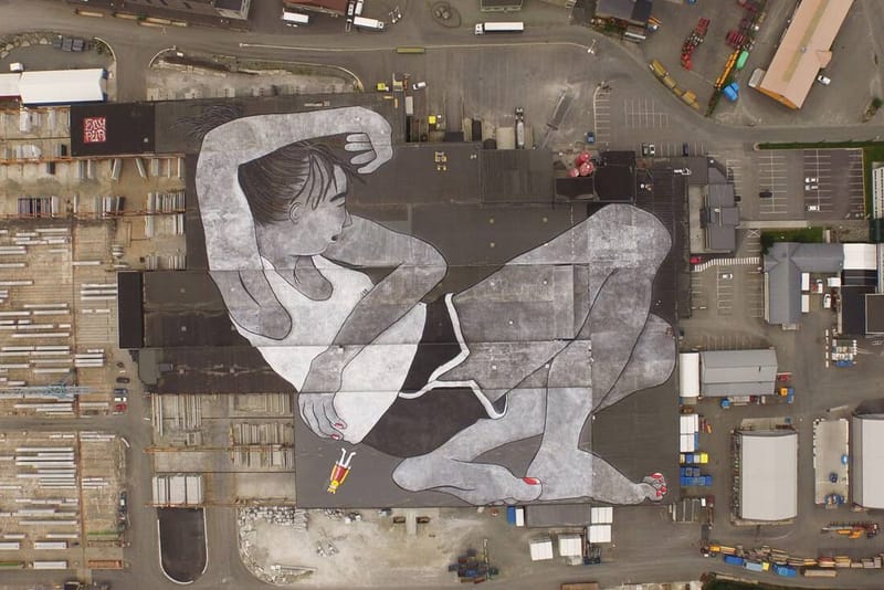 Ella & Pitr Complete the World's Largest Mural in Norway