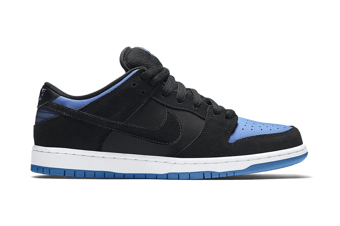 nike sb dunk low blue and white