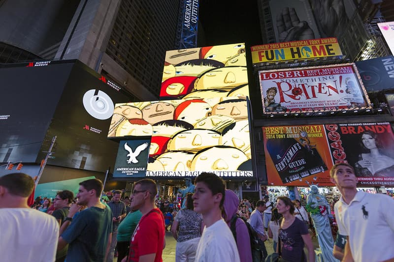 Os Gemeos "Parallel Connection" in Times Square