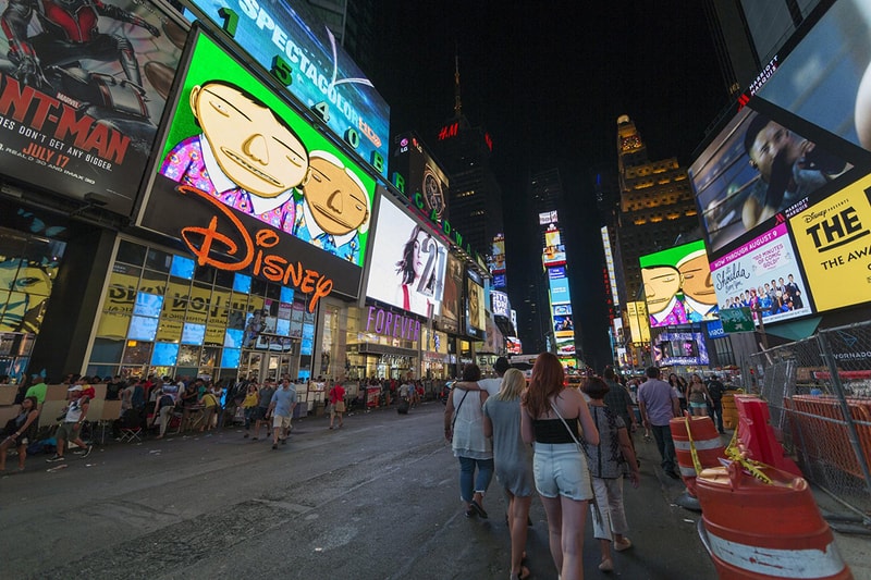 Os Gemeos "Parallel Connection" in Times Square