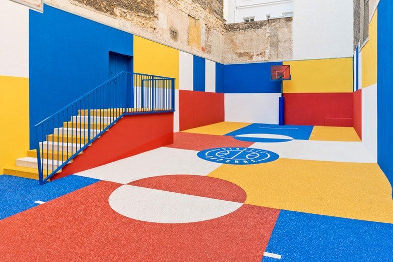 Pigalle Creates a Colorful Basketball Court Between Paris Apartments