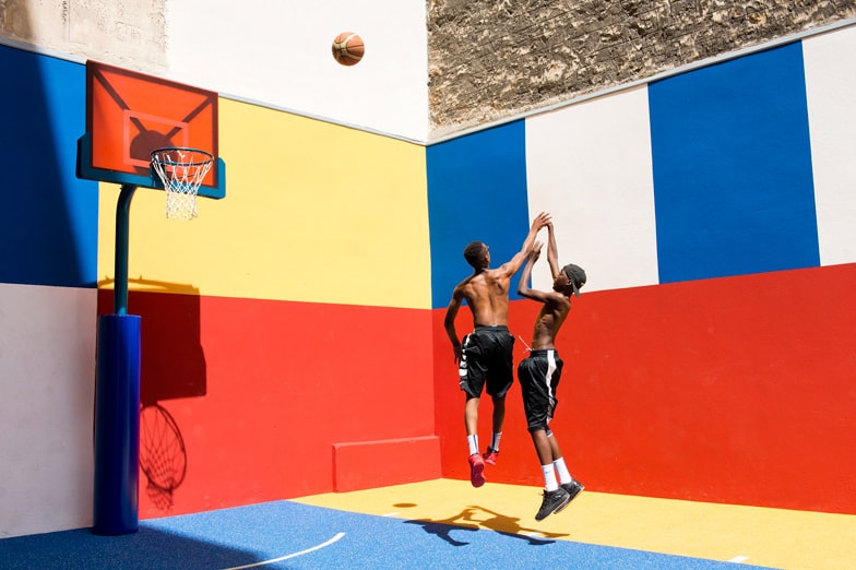 Pigalle Creates a Colorful Basketball Court Between Paris Apartments