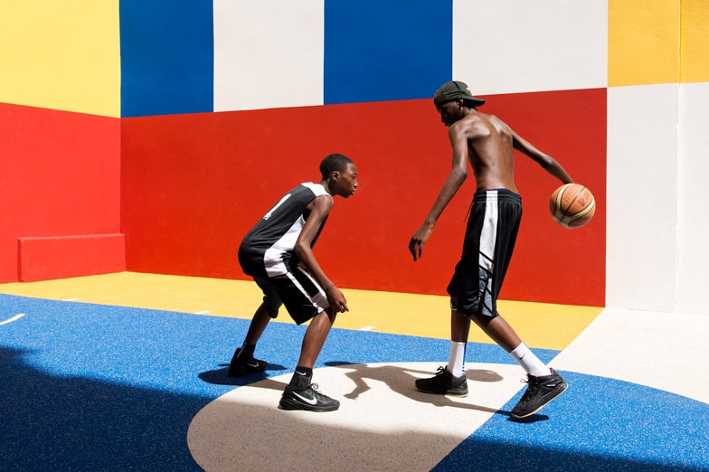 Pigalle Creates a Colorful Basketball Court Between Paris Apartments