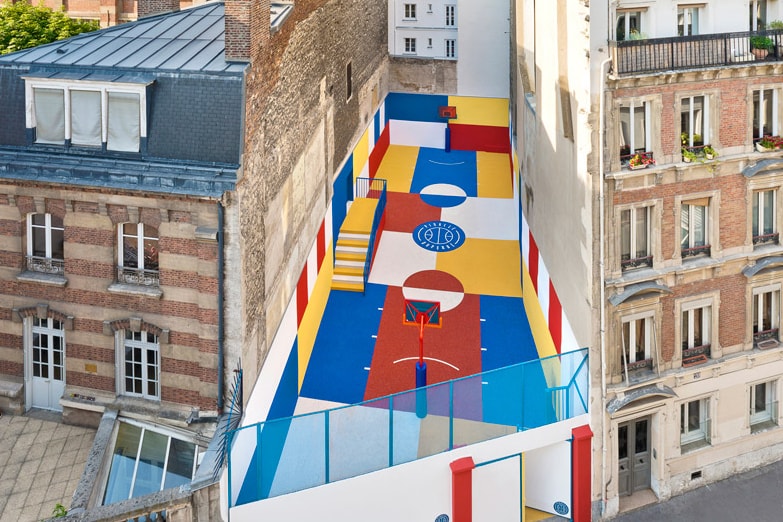Pigalle Creates a Colorful Basketball Court Between Paris Apartments