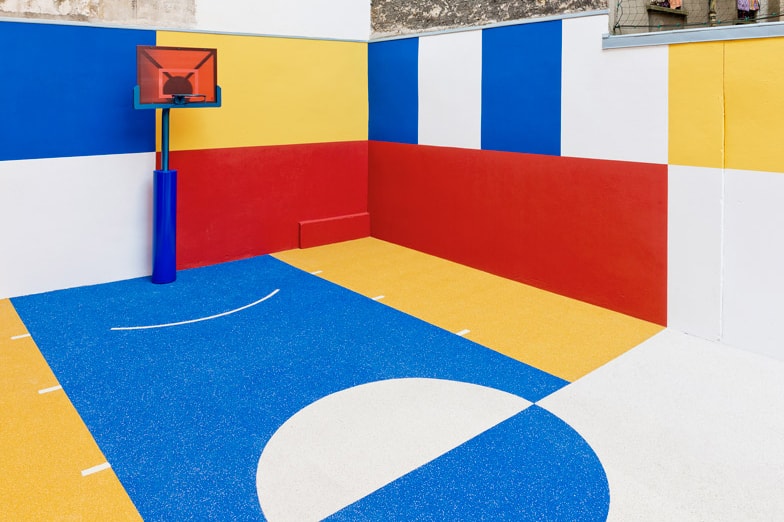 Pigalle Creates a Colorful Basketball Court Between Paris Apartments