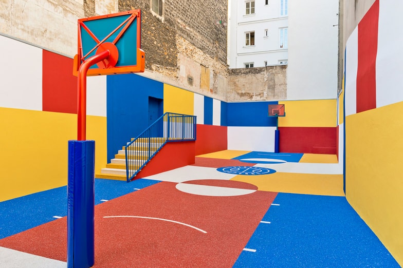 Pigalle Creates a Colorful Basketball Court Between Paris Apartments