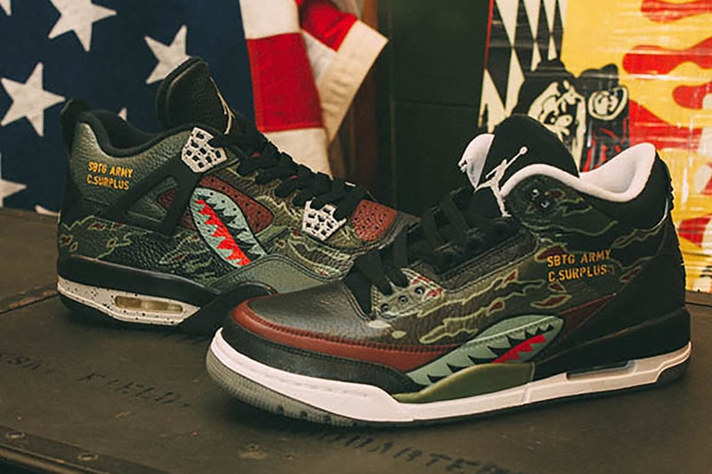 SBTG Customizes the Air Force 1, Air Jordan 3 and 4