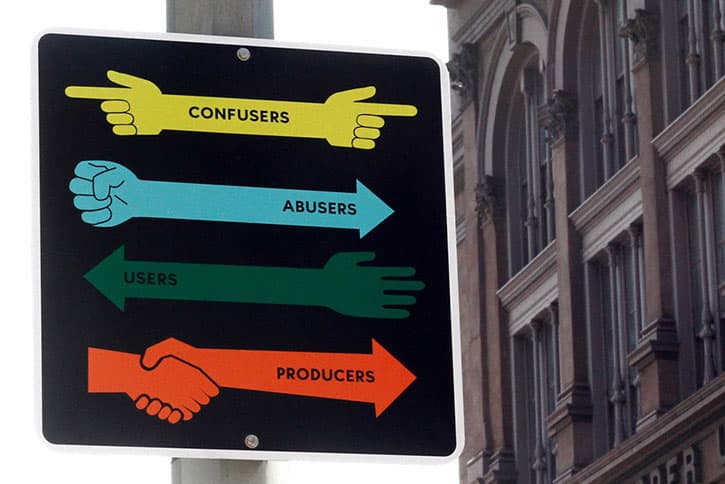Stephen "ESPO" Powers Installs Striking, Hand-Painted Signs Across New York City