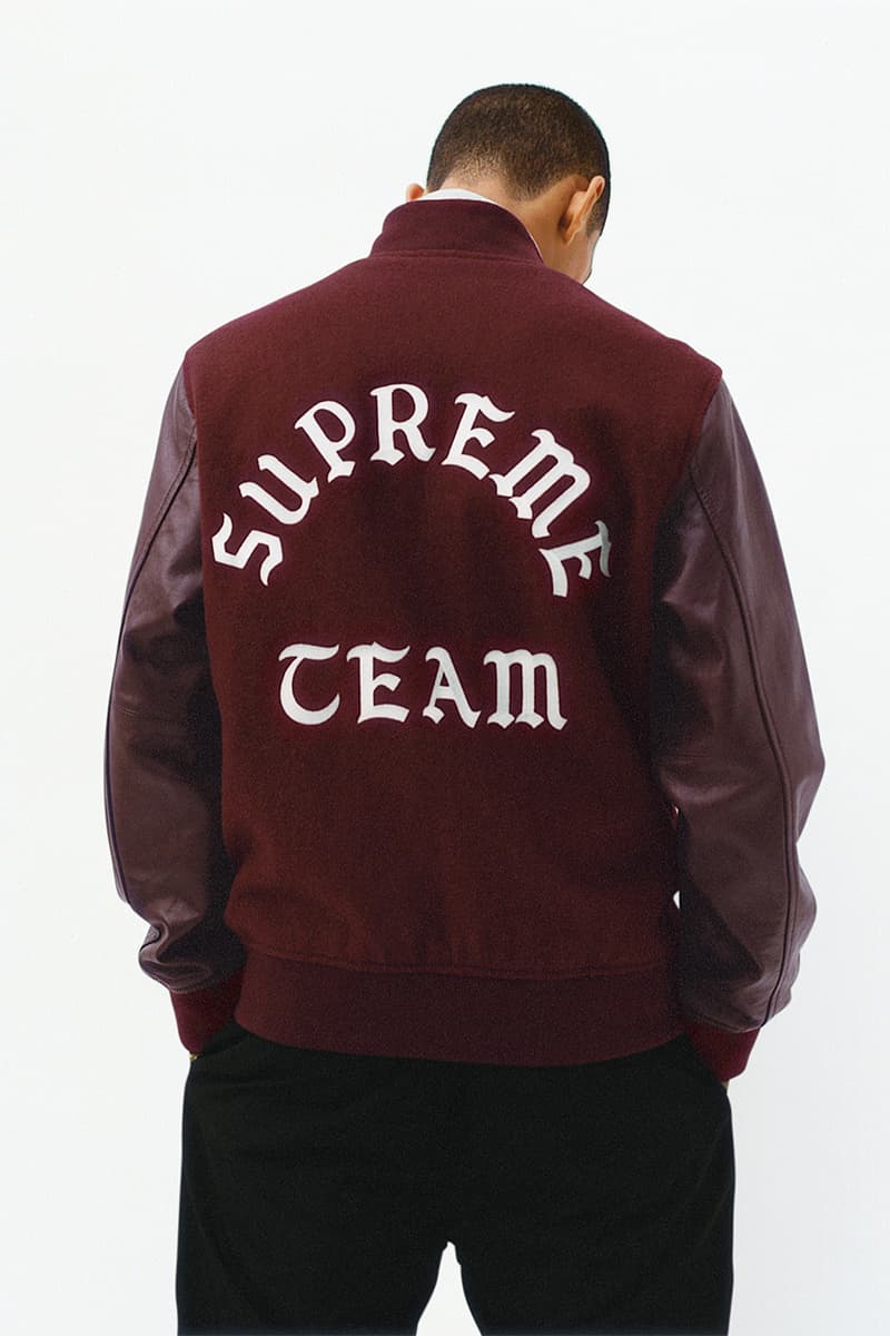 Supreme ふさわしかっ Wool Varsity Crew Jacket