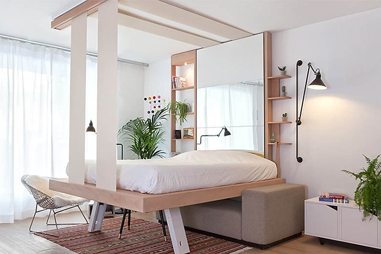 The Space-Saving BedUp That Lowers From the Ceiling