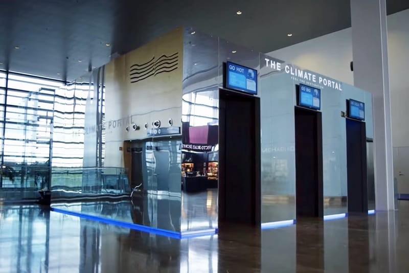 This Climate Portal in a Swedish Airport Brings Your Destination's Weather to You