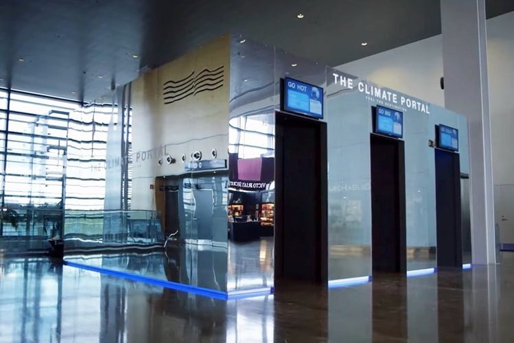 This Climate Portal in a Swedish Airport Brings Your Destination's Weather to You