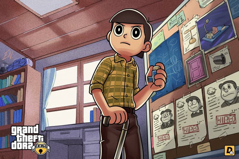 Doraemon Grand Theft Auto Video Game Art