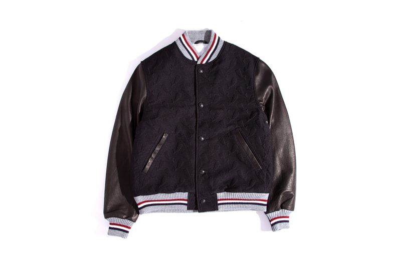 Thom Browne Whale Stamp Jacquard Varsity Jacket