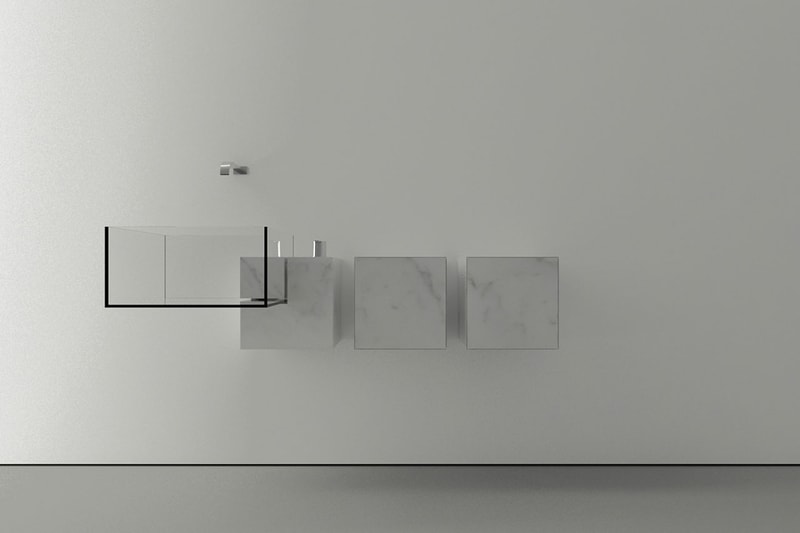 Victor Vasilev Constructs an Invisible Bathroom Sink From Marble and Glass