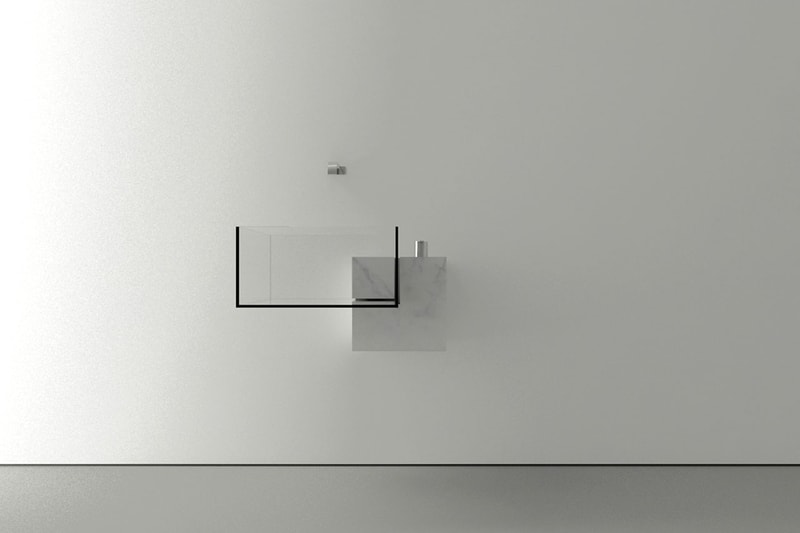 Victor Vasilev Constructs an Invisible Bathroom Sink From Marble and Glass