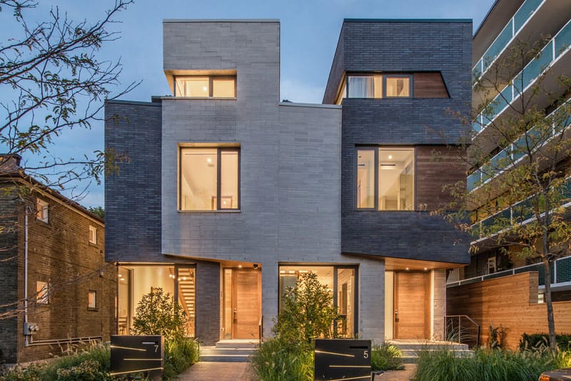 The Relmar Houses by architects luc bouliane in Toronto's Forest Hill