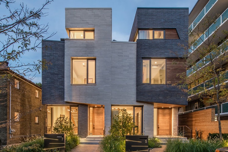 The Relmar Houses by architects luc bouliane in Toronto's Forest Hill