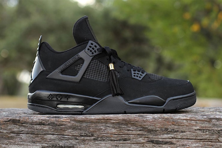 Air Jordan 4 Louis Vuitton Don Dank Customs Black Grey Juwan Howard