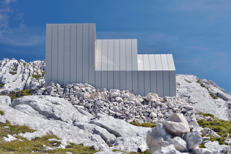 alpine shelter ofis slovenia mountain extreme weather