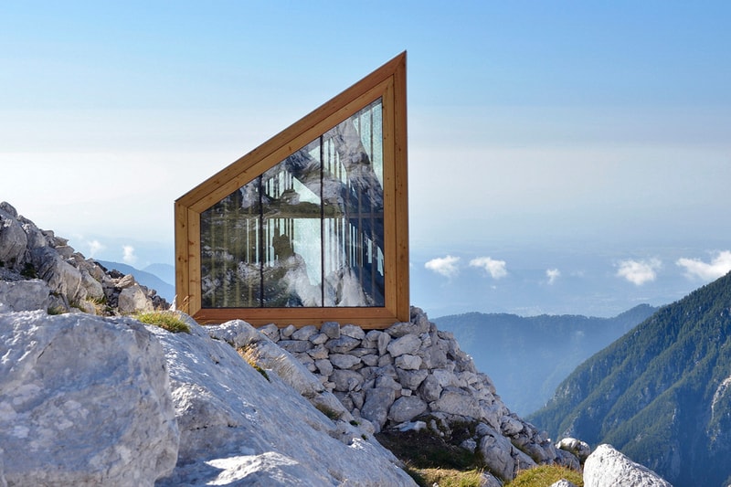 alpine shelter ofis slovenia mountain extreme weather