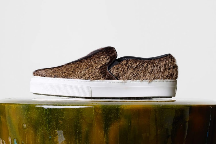 Céline "Natural Hairy Goatskin" Skate Slip-On