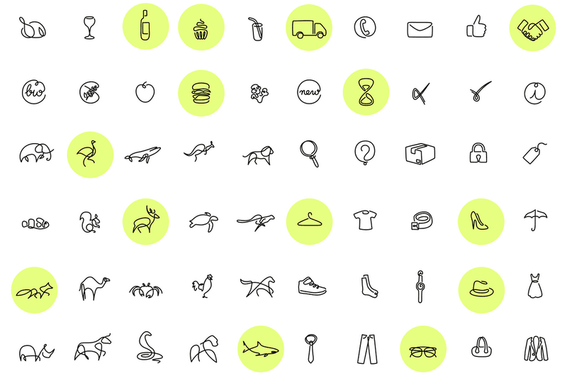 Studio Differantly Creates Icons Drawn With One Continuous Line