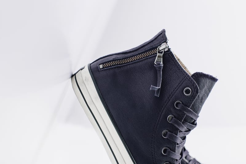 converse leather zipper