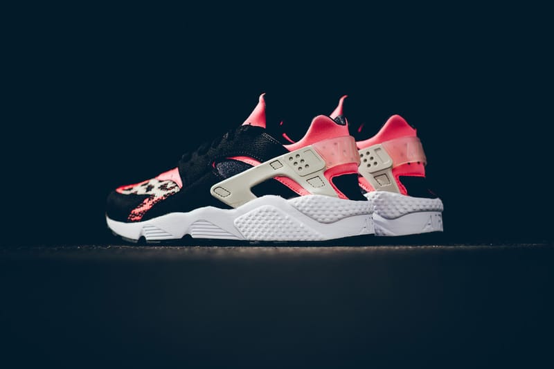 nike air huarache black hot lava