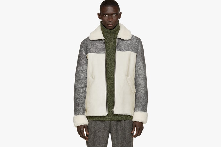 Pigalle 2015 Fall/Winter Grey Shearling Bomber