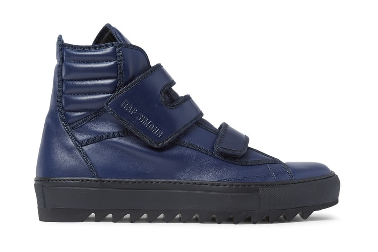 Raf Simons Leather High-Top Sneakers