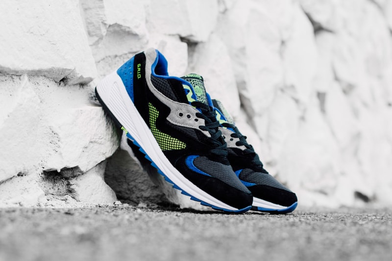 Saucony Grid 8000 CL Black/Purple Sneaker