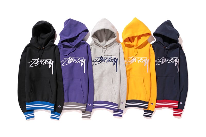 champion x stussy hoodie