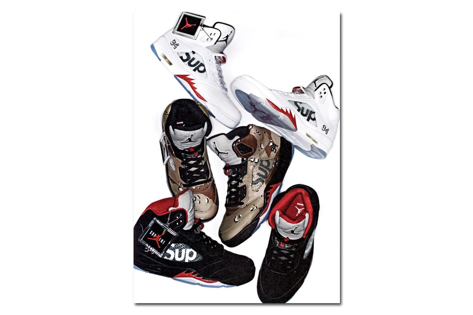 Supreme x Air Jordan 5 via SHOES MASTER