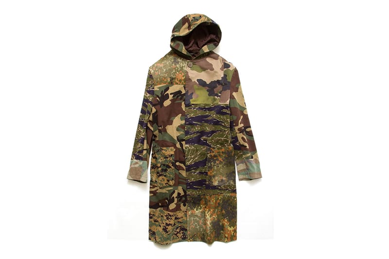 Yohji Yamamoto Camouflage Hooded Coat