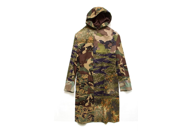 Yohji Yamamoto Camouflage Hooded Coat