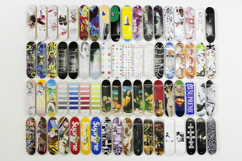 The first full collection of Supreme skateboard decks is being