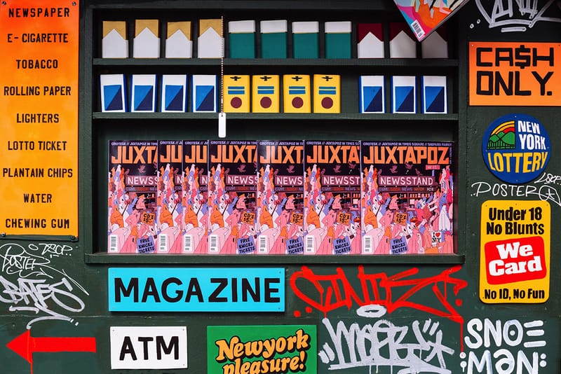 Grotesk x Victory Journal x Juxtapoz T.SQ Newsstand in Times Square