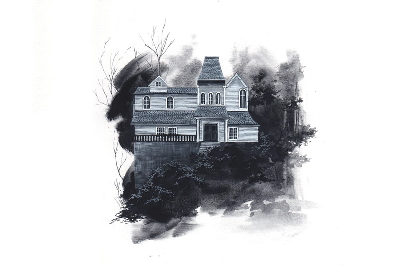 Horror Halloween Houses Illustrations