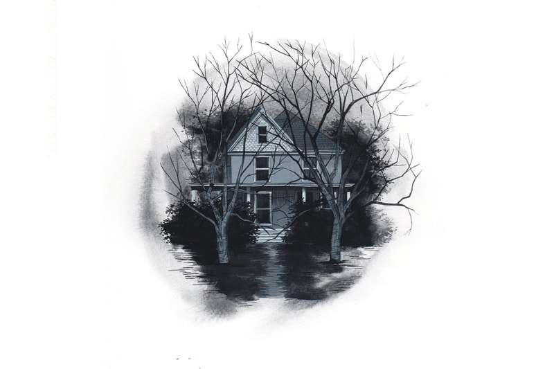 Horror Halloween Houses Illustrations