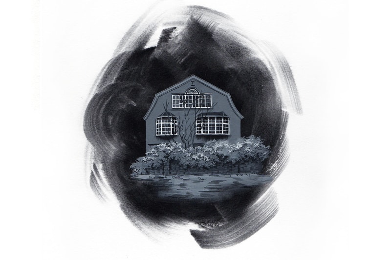 Horror Halloween Houses Illustrations