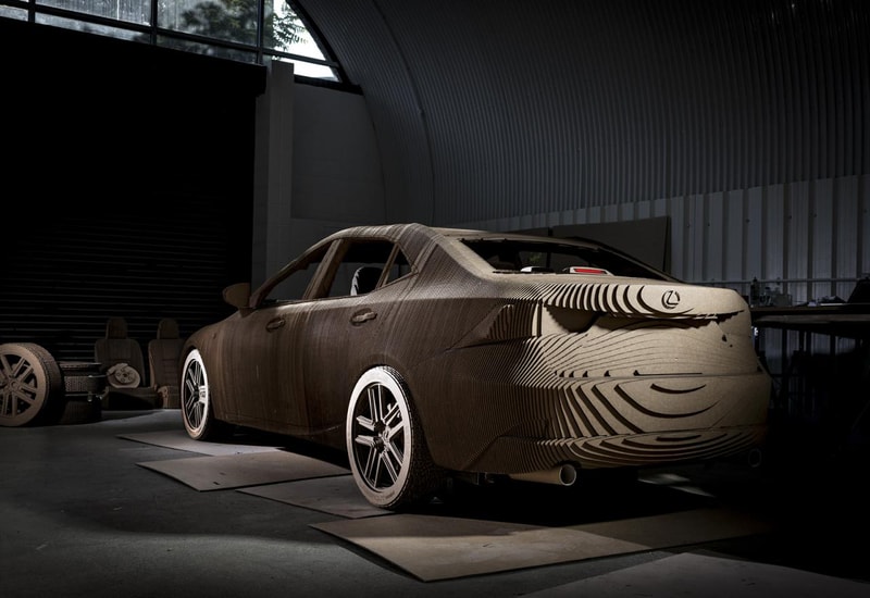 Lexus Origami Cardboard Car