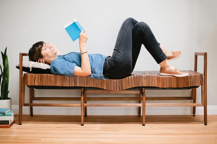 This Wooden Bench Bends to Your Weight