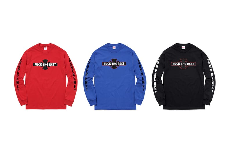 名作★ Supreme × Independent 15AW スウェット パーカー Hoodie シュプリーム インディペンデント ★L BLUE Supreme x Independent Fall 2015 Collection
