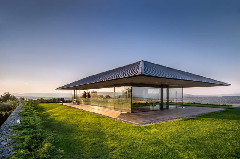 The Observation House Sits Atop an Elevated Meadow for Panoramic Views