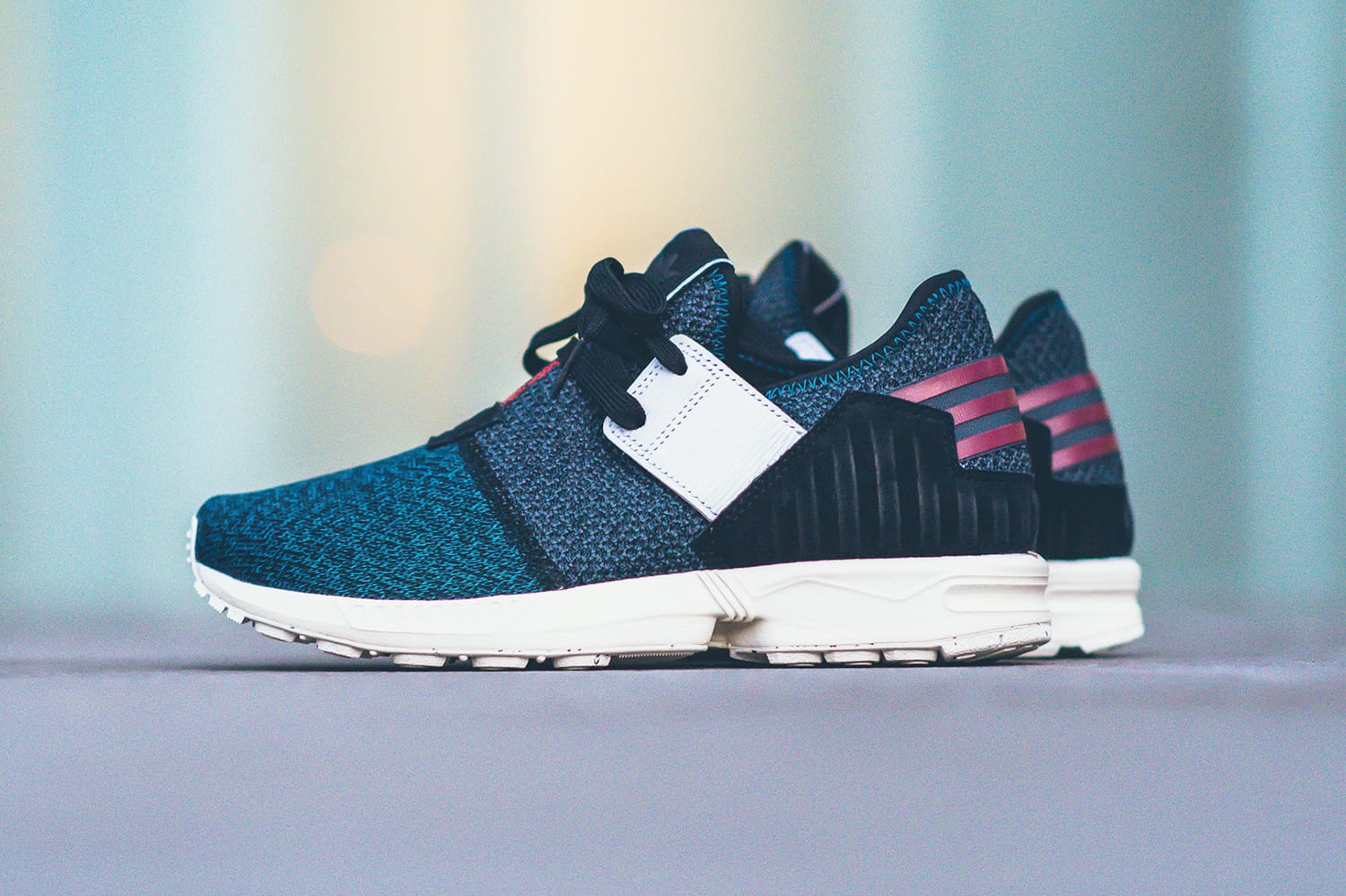 zx flux navy blue and white