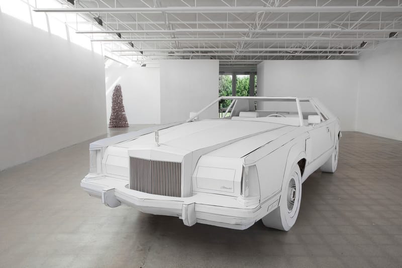 "Miles to Empty" Exhibition Showcases a Cardboard-Made Lincoln Continental