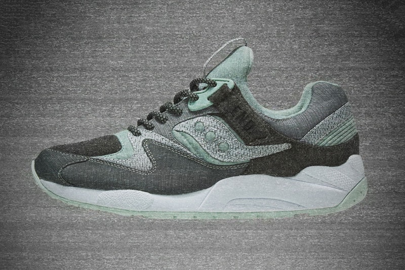 END. x Saucony Grid 9000 "WHITE/NOISE"