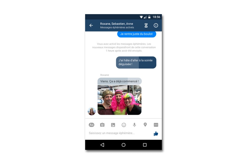 Facebook Disappearing Messages Function